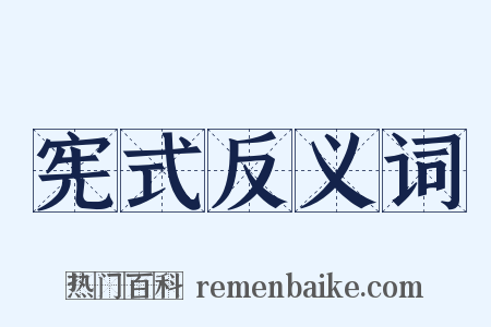 宪式反义词是什么意思的图片